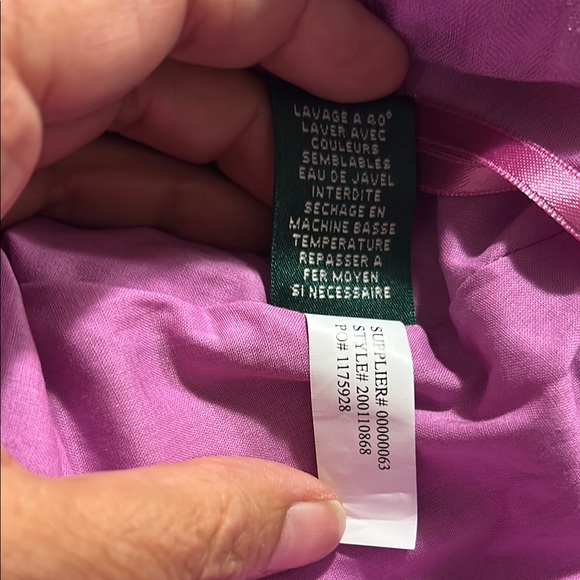 Ralph Lauren Purple A-Line Pleated Skirt Size 14 100% Linen Lined Side Zip NWT! - Picture 11 of 11